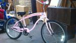 Rosa ahlgrens bilar beachcruiser cykel 